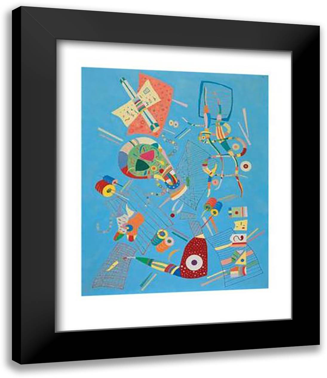 Serenite, 1938 28x36 Black Modern Wood Framed Art Print Poster by Kandinsky, Wassily