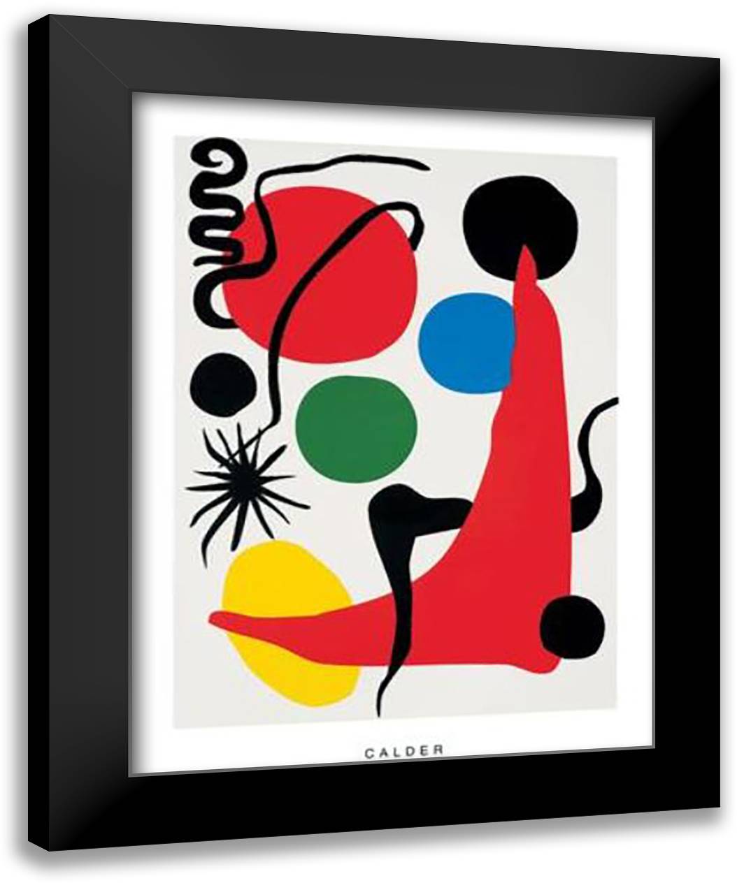 Green Ball, 1971 28x36 Black Modern Wood Framed Art Print Poster by Calder, Alexander
