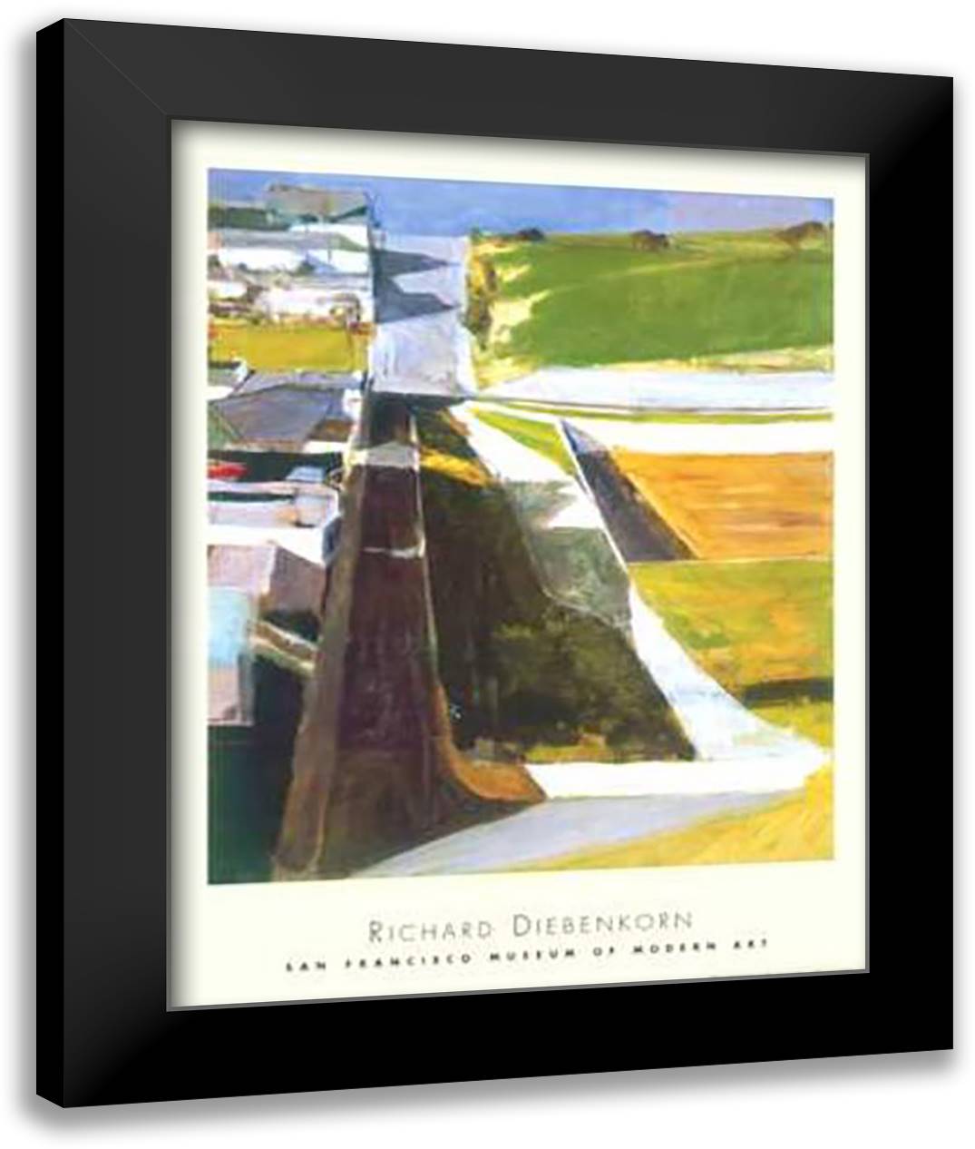 Cityscape I 28x38 Black Modern Wood Framed Art Print Poster by Diebenkorn, Richard
