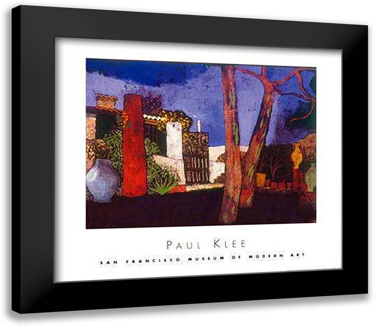 Mazzaro 32x28 Black Modern Wood Framed Art Print Poster by Klee, Paul