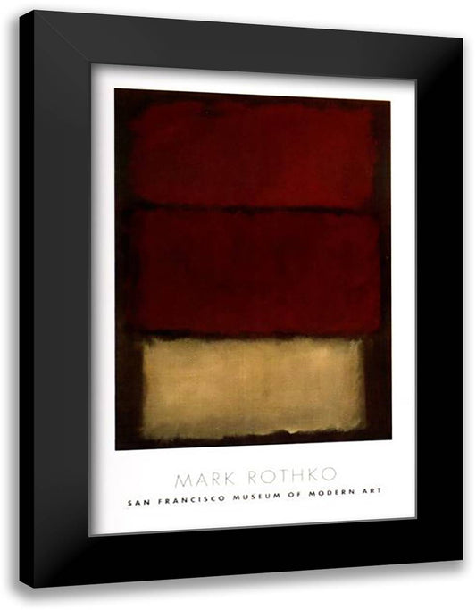 Untitled, 1960 28x40 Black Modern Wood Framed Art Print Poster by Rothko, Mark