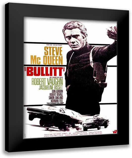 Bullitt 15x21 Black Modern Wood Framed Art Print Poster