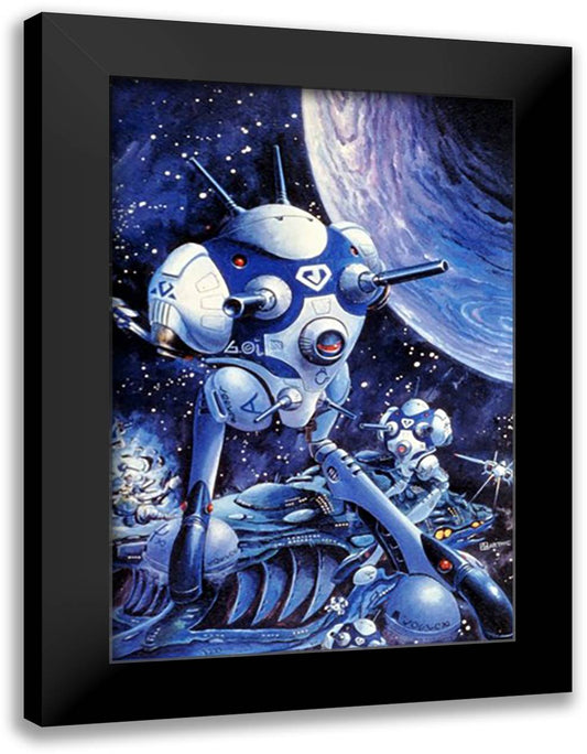 Robotech: The Movie 12x14 Black Modern Wood Framed Art Print Poster