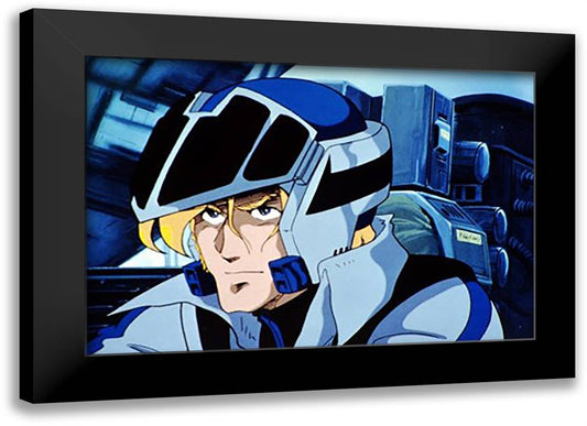 Robotech: Roy Fokker 14x12 Black Modern Wood Framed Art Print Poster