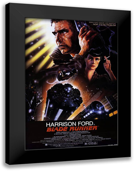 Blade Runner 15x21 Black Modern Wood Framed Art Print Poster