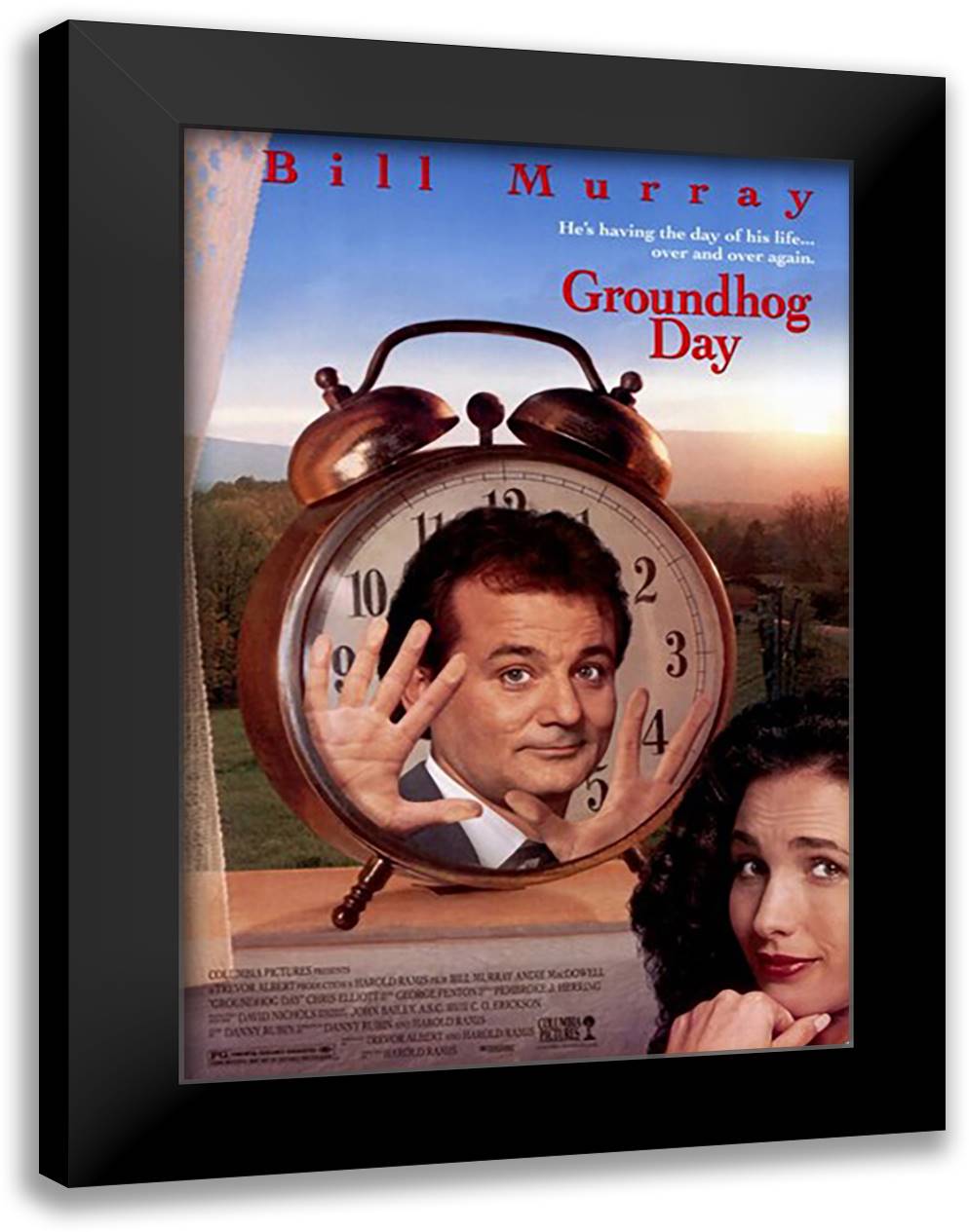 Groundhog Day 15x21 Black Modern Wood Framed Art Print Poster