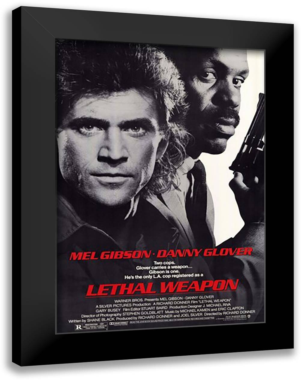 Lethal Weapon 15x21 Black Modern Wood Framed Art Print Poster