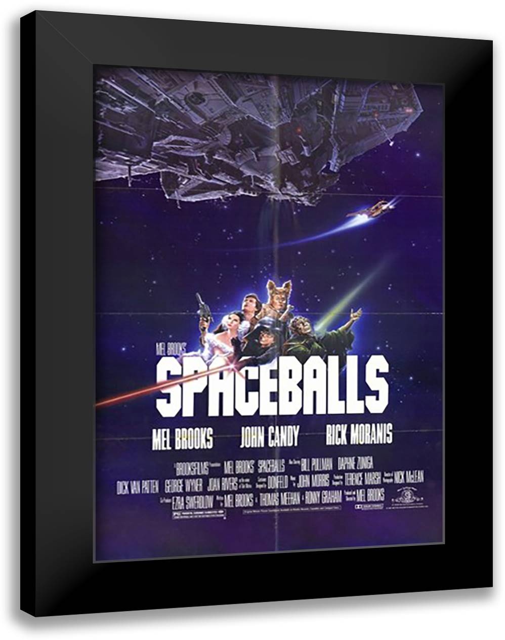 Spaceballs 15x21 Black Modern Wood Framed Art Print Poster