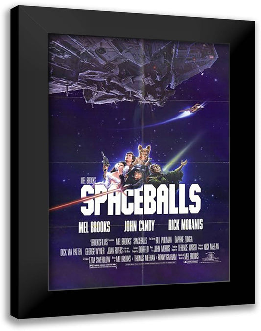 Spaceballs 15x21 Black Modern Wood Framed Art Print Poster