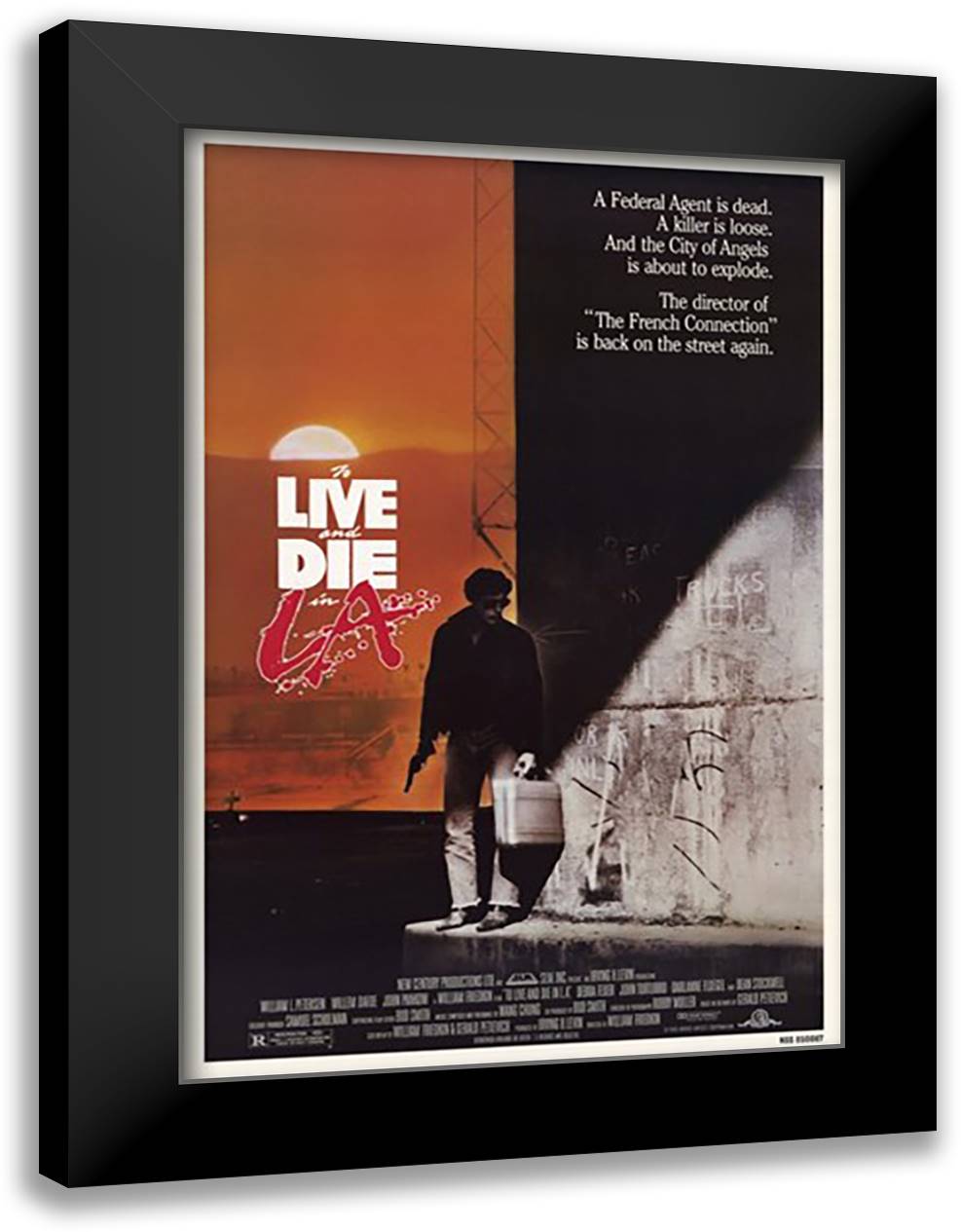 to Live and Die in La 15x21 Black Modern Wood Framed Art Print Poster