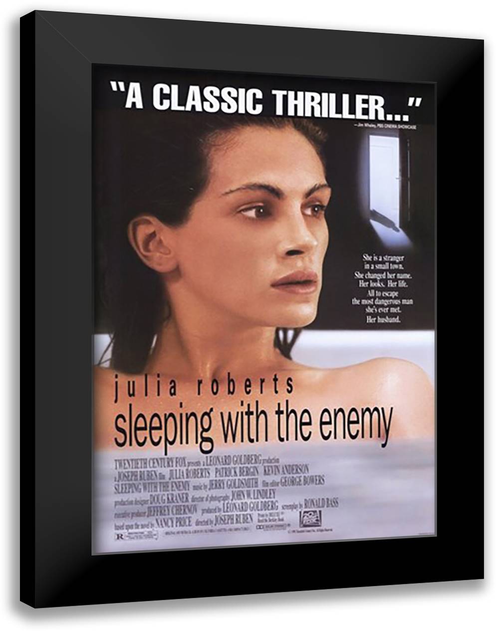 Sleeping With the Enemy 15x21 Black Modern Wood Framed Art Print Poster