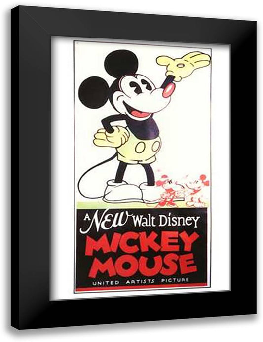 A New Walt Disney Mickey Mouse 15x21 Black Modern Wood Framed Art Print Poster