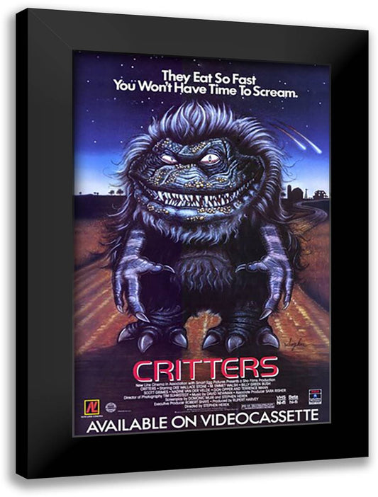 Critters 15x21 Black Modern Wood Framed Art Print Poster