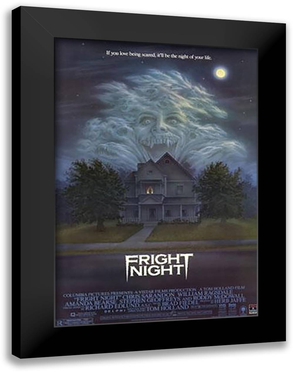 Fright Night 28x40 Black Modern Wood Framed Art Print Poster