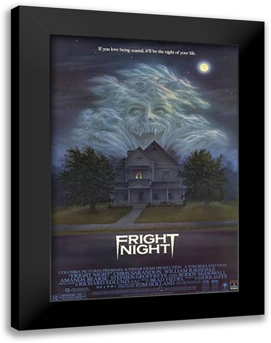 Fright Night 28x40 Black Modern Wood Framed Art Print Poster