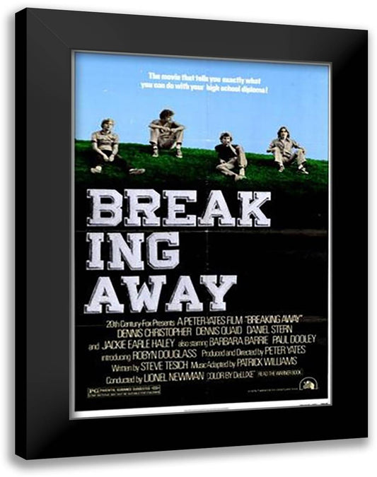 Breaking Away 28x40 Black Modern Wood Framed Art Print Poster