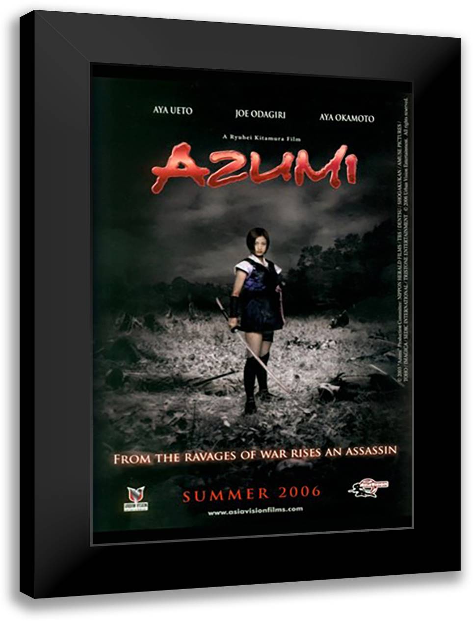 Azumi 15x21 Black Modern Wood Framed Art Print Poster