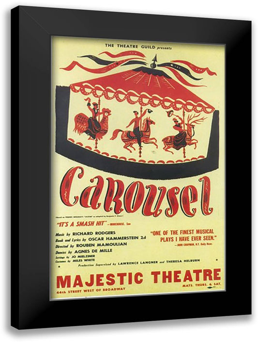 Carousel (Broadway) 15x21 Black Modern Wood Framed Art Print Poster