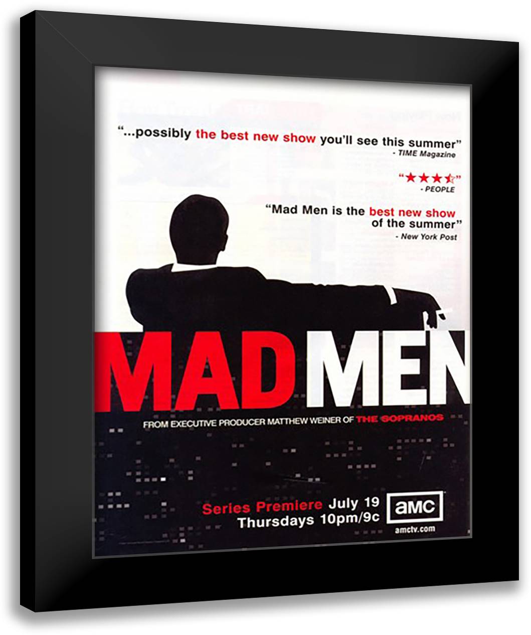 Mad Men (TV) 15x21 Black Modern Wood Framed Art Print Poster