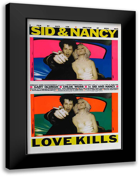 Sid and Nancy 15x21 Black Modern Wood Framed Art Print Poster