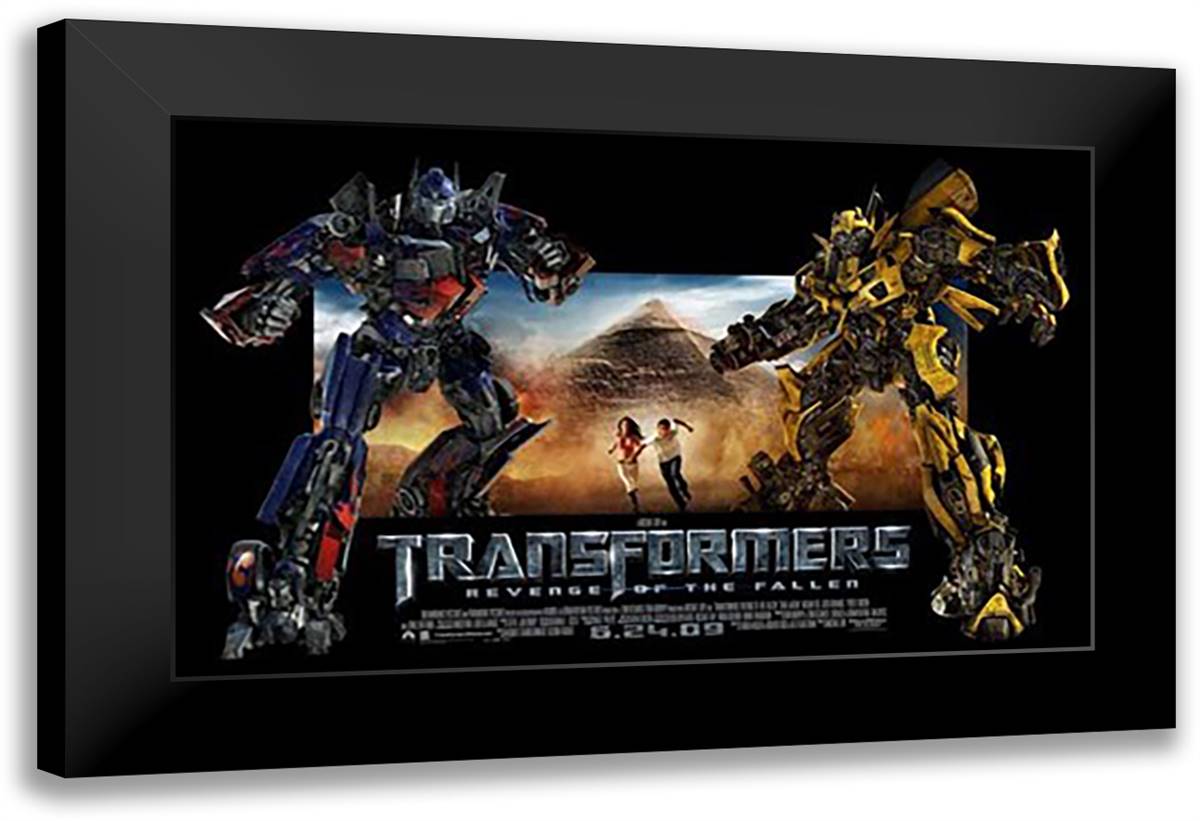 Transformers 2: Revenge of the Fallen - style D 21x15 Black Modern Wood Framed Art Print Poster