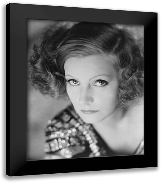 Greta Garbo 24x28 Black Modern Wood Framed Art Print Poster