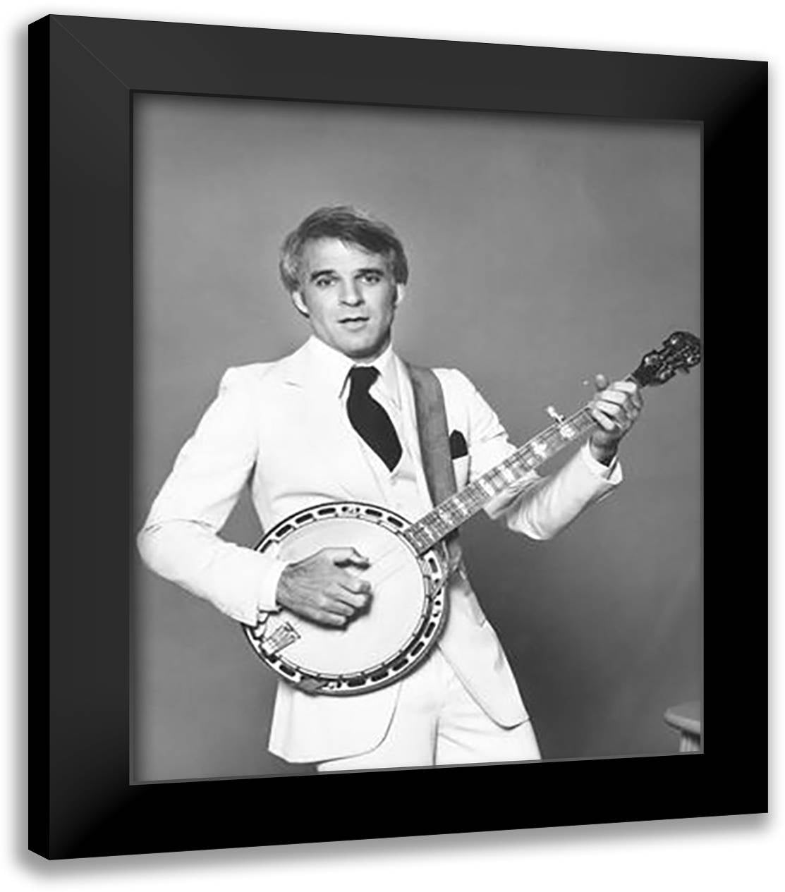 Steve Martin 24x28 Black Modern Wood Framed Art Print Poster