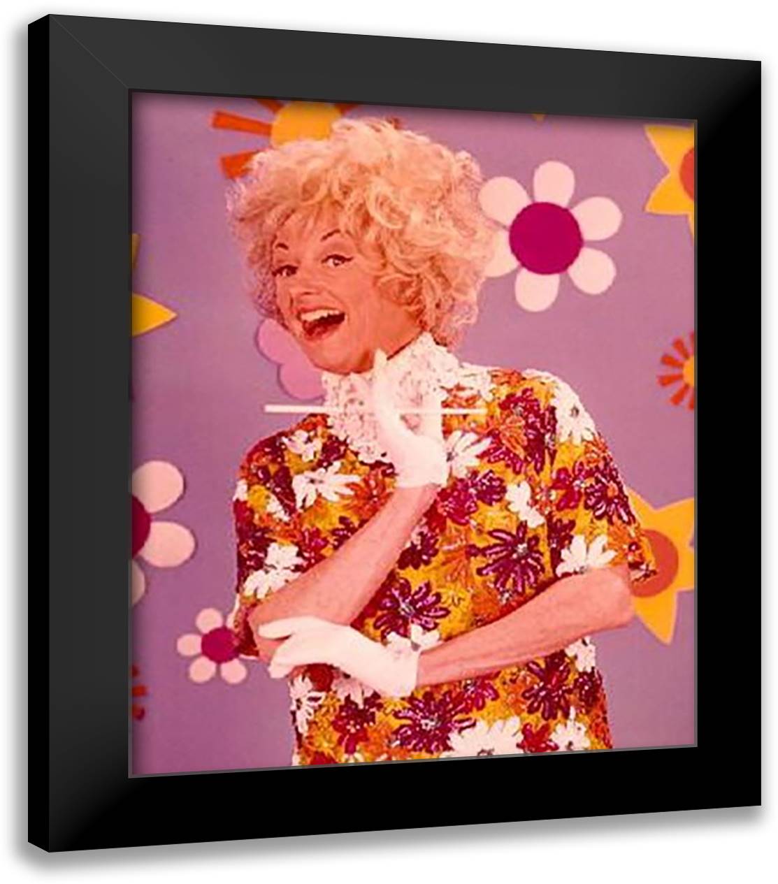 Phyllis Diller 24x28 Black Modern Wood Framed Art Print Poster