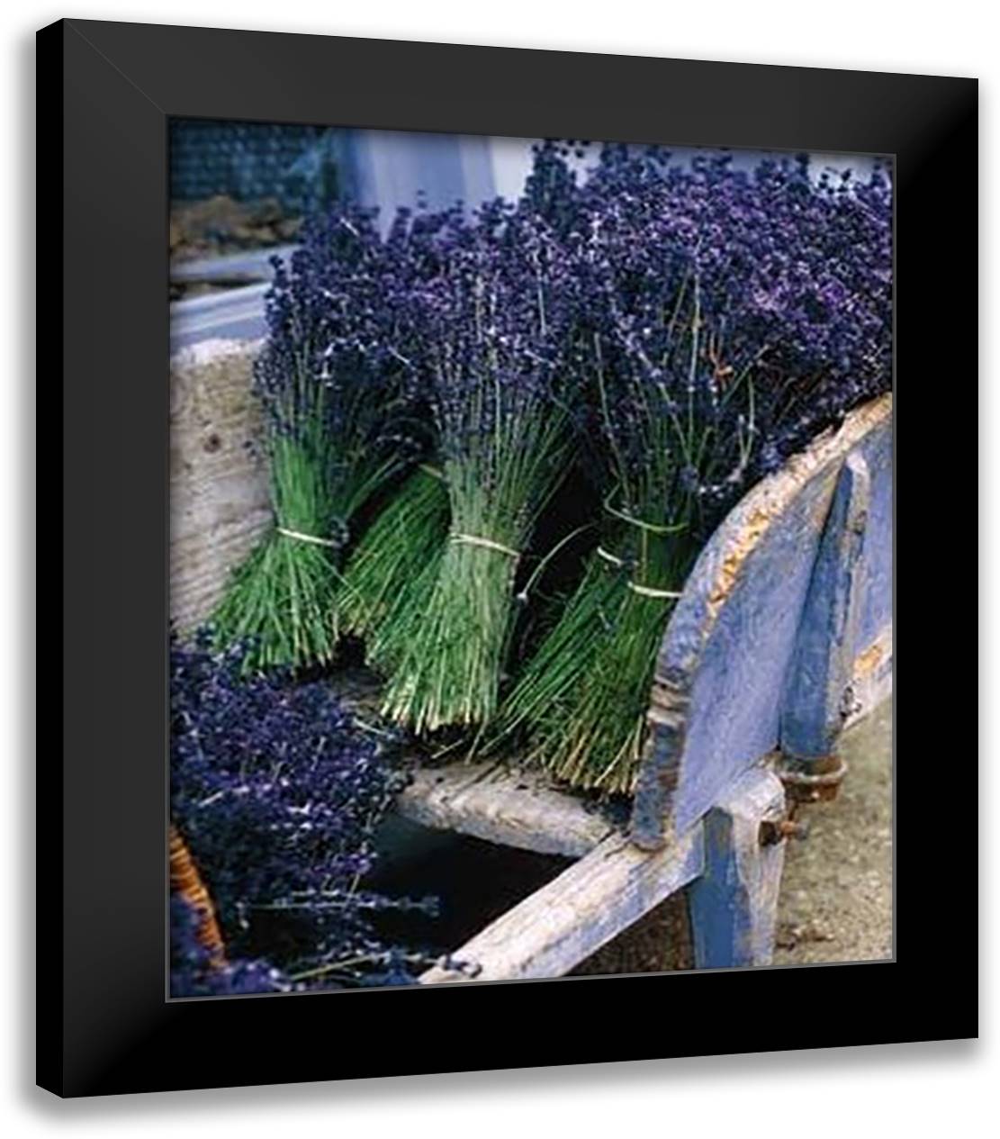 Lavender Harvest 20x24 Black Modern Wood Framed Art Print Poster