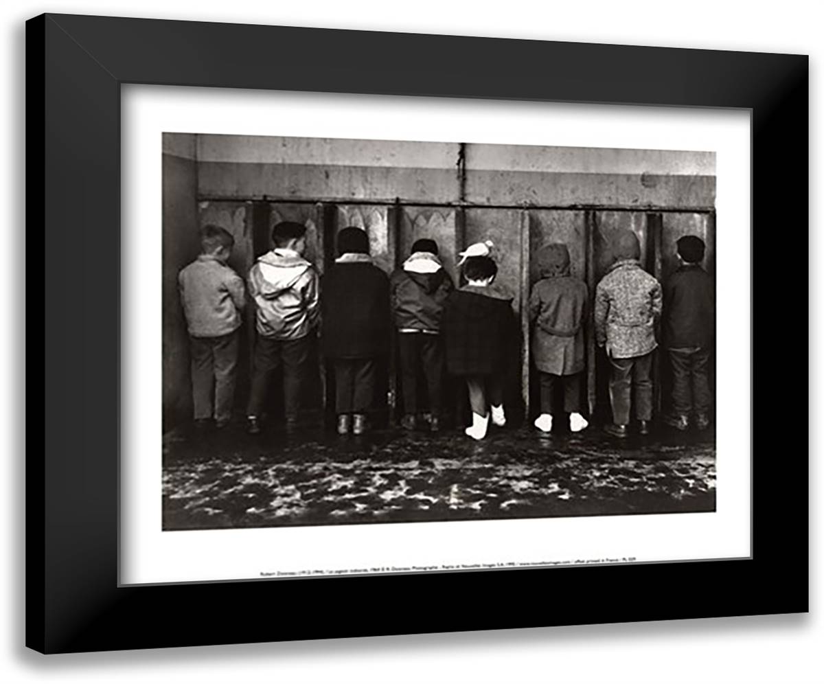Pipi Pigeon 16x14 Black Modern Wood Framed Art Print Poster by Doisneau, Robert