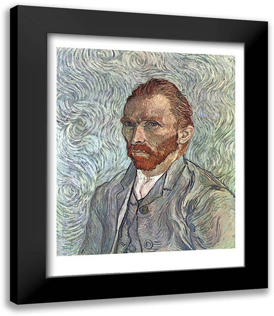 Self-Portrait of the Artist, c.1889 26x32 Black Modern Wood Framed Art Print Poster by Van Gogh, Vincent