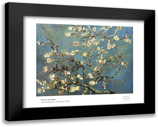 Blossoming Almond Tree, Saint-Remy, c.1890 32x26 Black Modern Wood Framed Art Print Poster by Van Gogh, Vincent