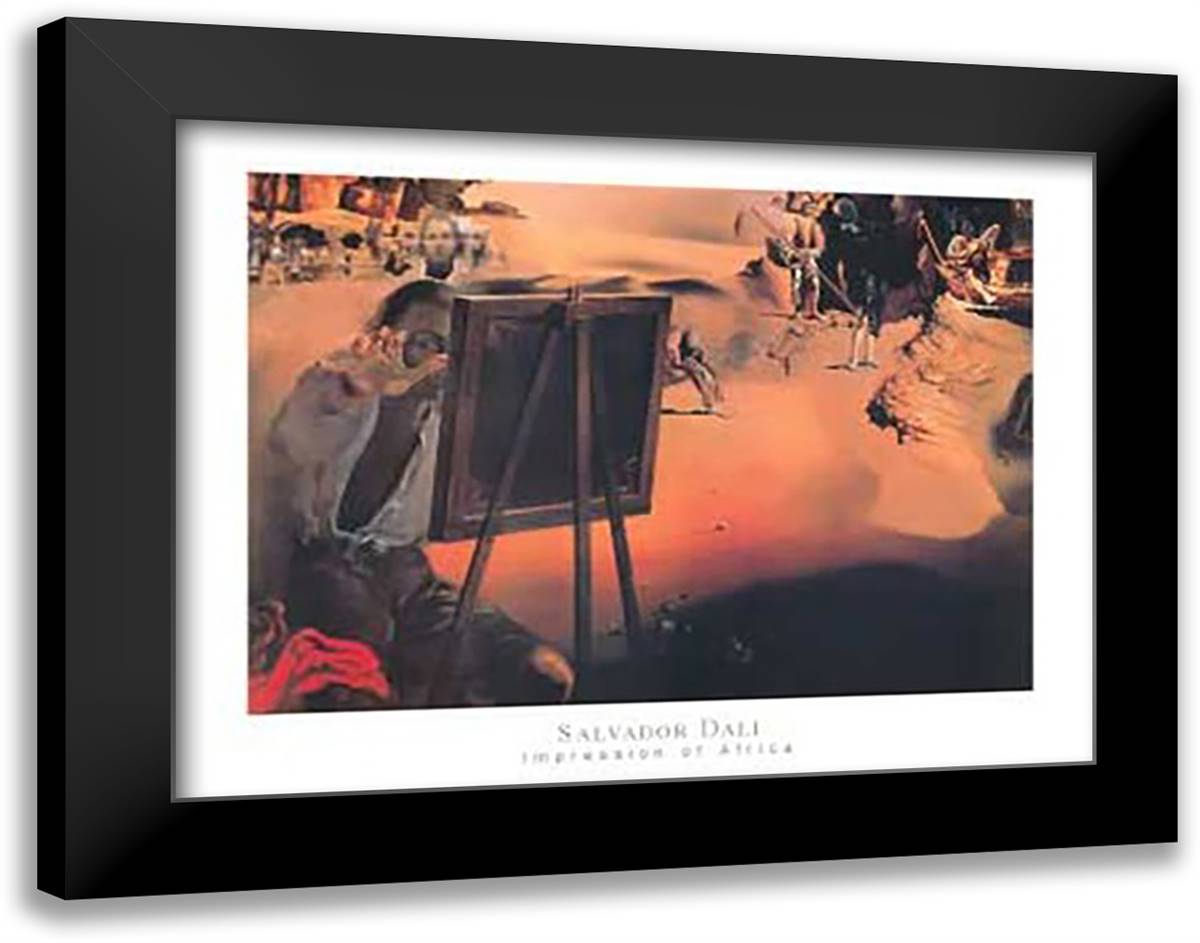 Impressions of Africa, c.1938 31x23 Black Modern Wood Framed Art Print Poster by Dali, Salvador