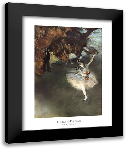The Star 28x36 Black Modern Wood Framed Art Print Poster by Degas, Edgar