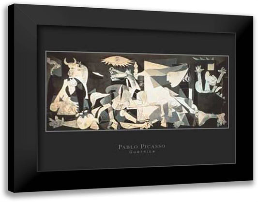 Guernica, 1937 34x17 Black Modern Wood Framed Art Print Poster by Picasso, Pablo