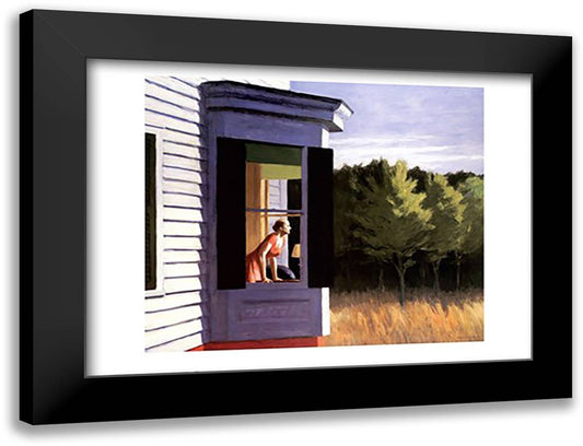 Cape Cod Morning 32x24 Black Modern Wood Framed Art Print Poster by Hopper, Edward