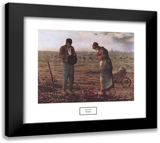 The Angelus, c.1859 22x20 Black Modern Wood Framed Art Print Poster by Millet, Jean Francois