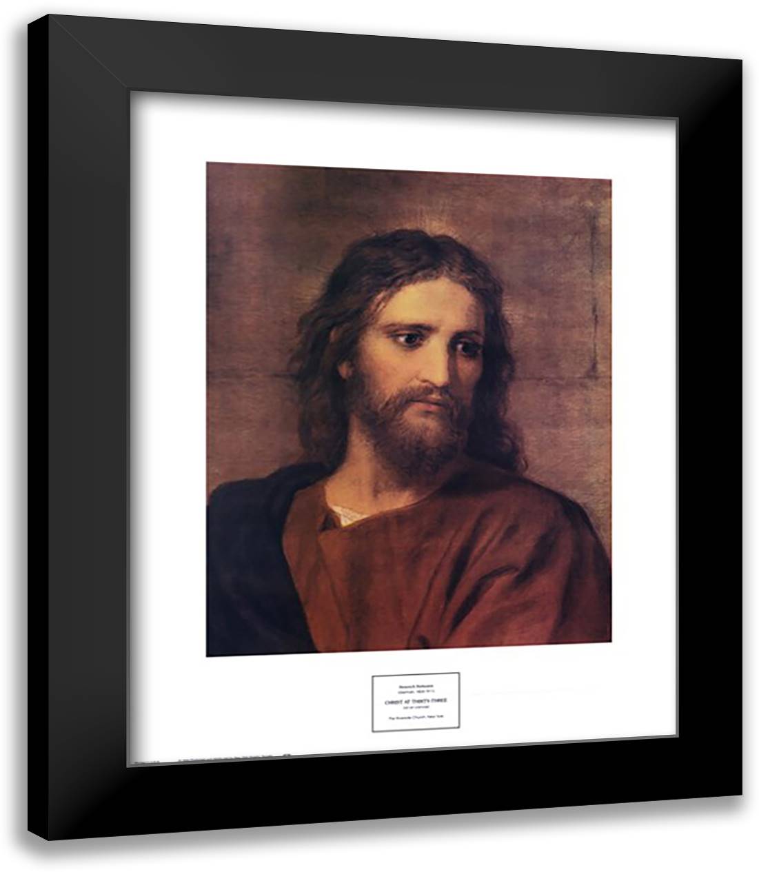Christ at Thirty- Three 19x23 Black Modern Wood Framed Art Print Poster by Hofman, Heinrich