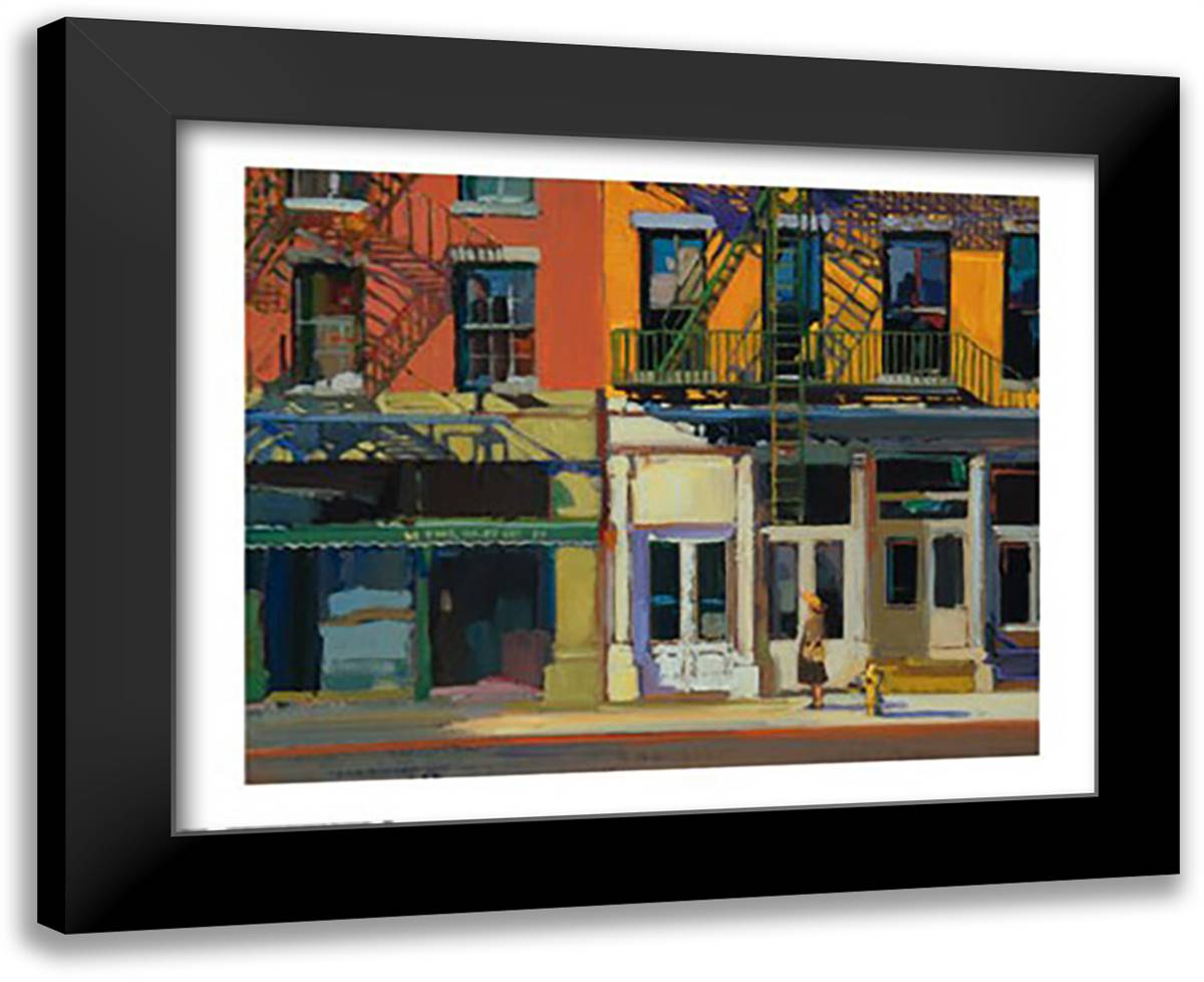Tribeca 32x26 Black Modern Wood Framed Art Print Poster by Livingston, Francis