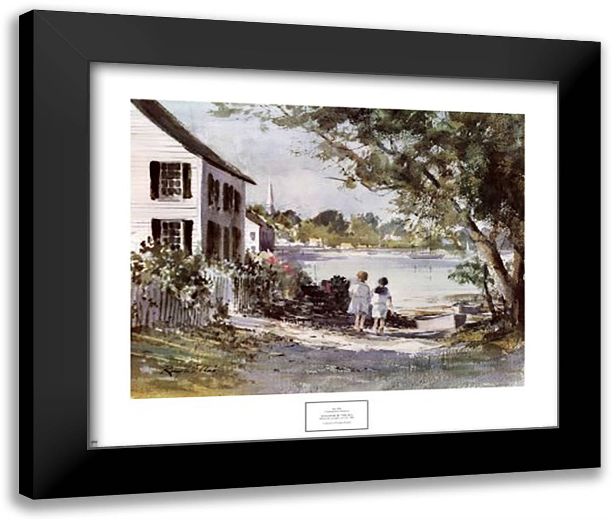 Kingdom by the Sea 28x24 Black Modern Wood Framed Art Print Poster by Ellis, Ray