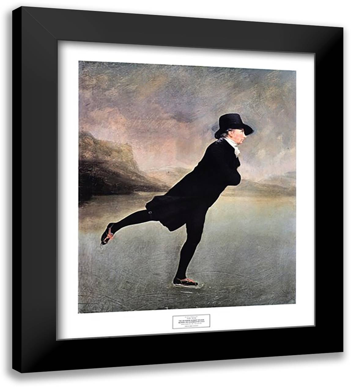 Reverend Walker Skating 28x32 Black Modern Wood Framed Art Print Poster by Raeburn, Sir Raeburn