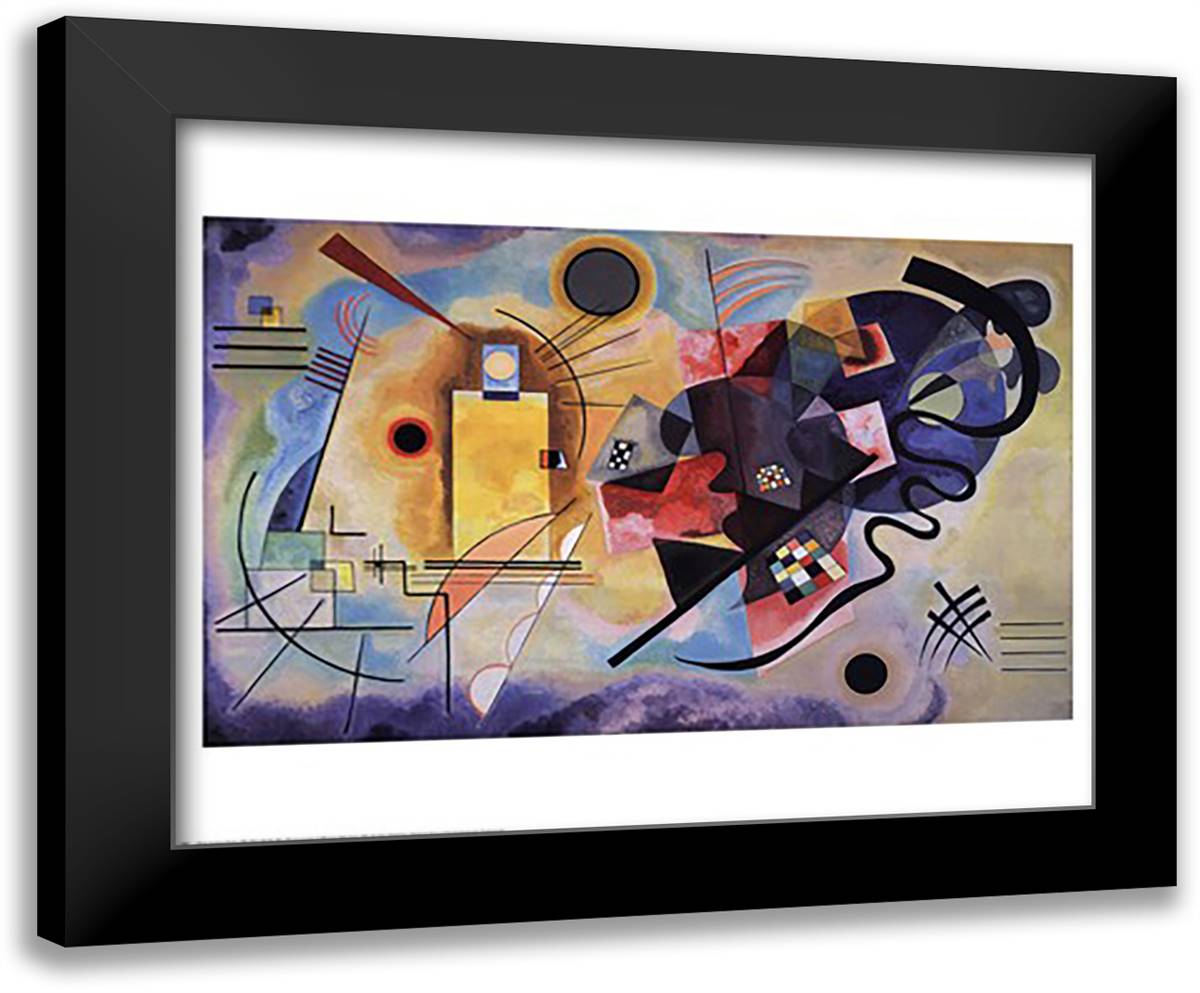 Gelb, Rot, Blau, c.1925 34x28 Black Modern Wood Framed Art Print Poster by Kandinsky, Wassily