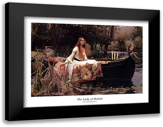 Lady of Shalott, c.1888 36x28 Black Modern Wood Framed Art Print Poster by Waterhouse, John William