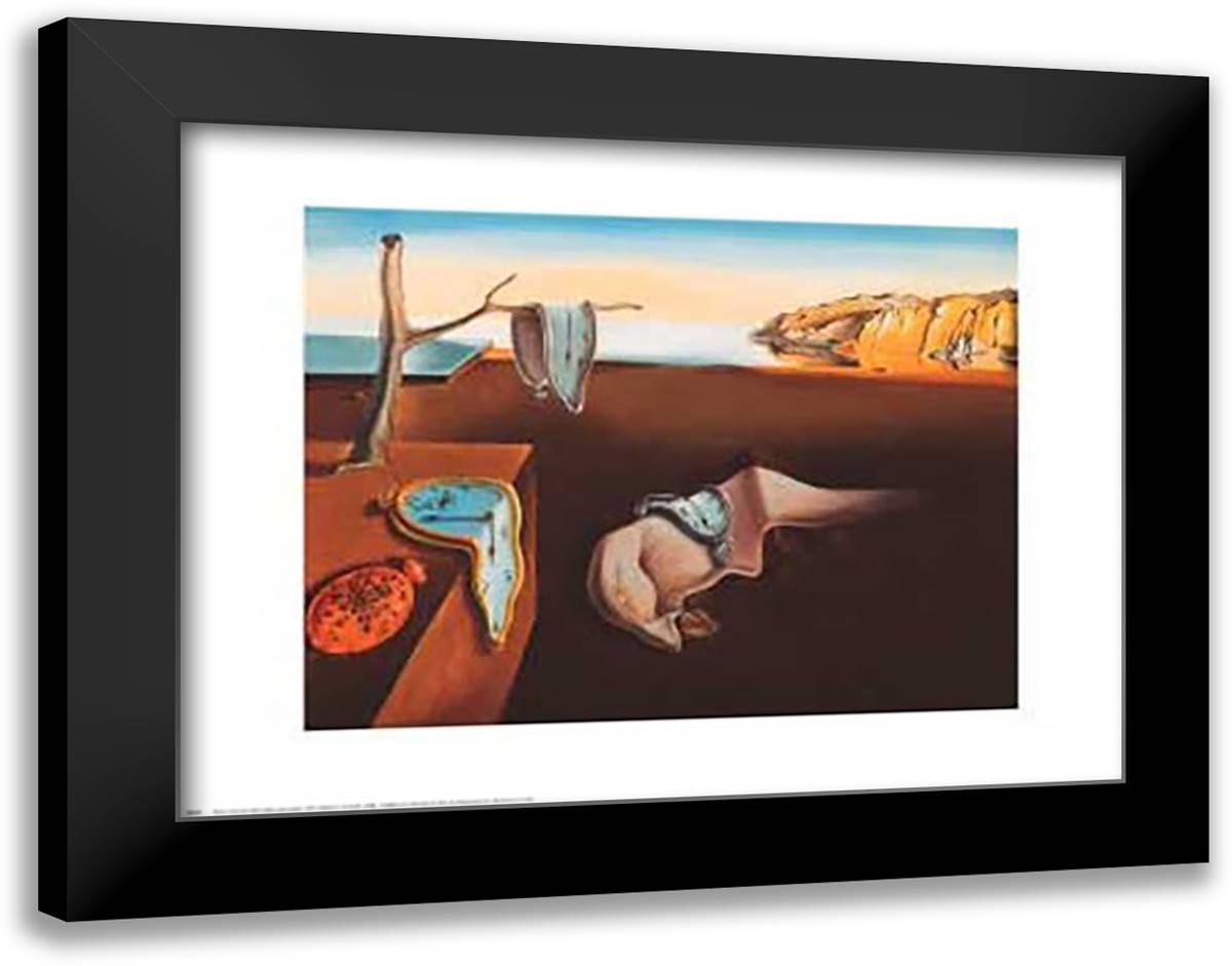 The Persistence of Memory, c.1931 34x28 Black Modern Wood Framed Art Print Poster by Dali, Salvador