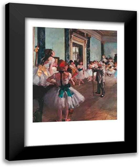 The Dancing Class 28x34 Black Modern Wood Framed Art Print Poster by Degas, Edgar