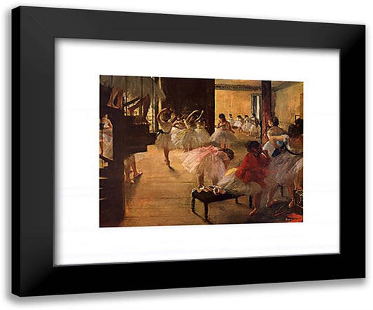 Ballet School, c. 1874 34x28 Black Modern Wood Framed Art Print Poster by Degas, Edgar