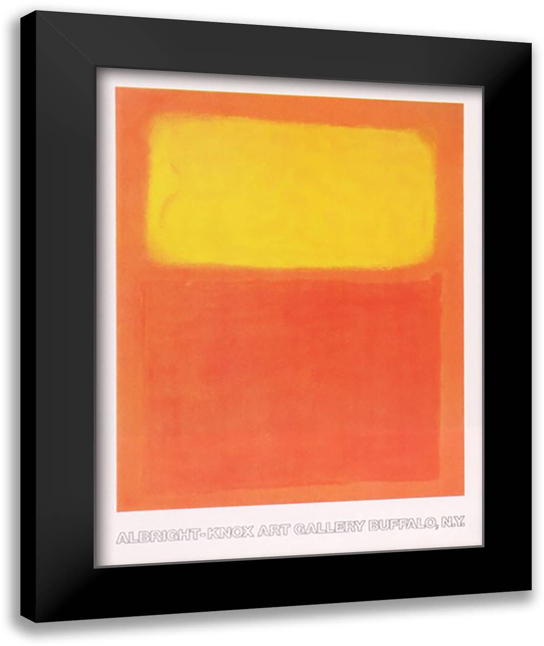 Mark Rothko - Orange and Yellow 28x34 Black Modern Wood Framed Art Print Poster by Rothko, Mark