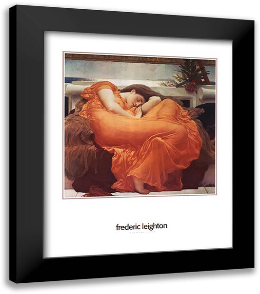 Flaming June, c.1895 28x34 Black Modern Wood Framed Art Print Poster by Leighton, Frederic