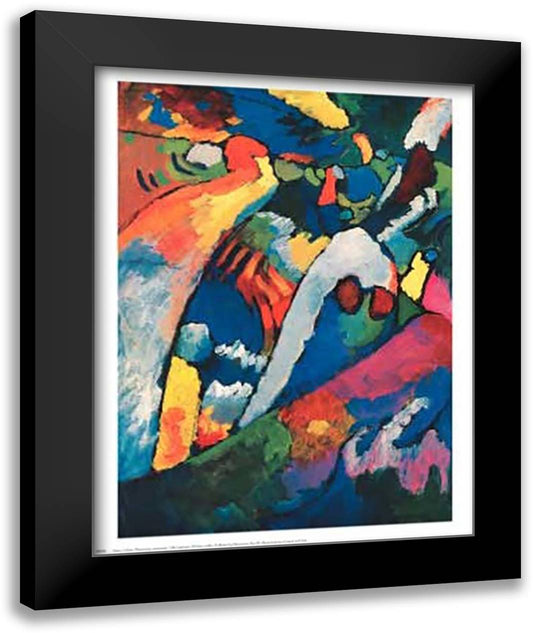 Study For Improvisation VII 28x34 Black Modern Wood Framed Art Print Poster by Kandinsky, Wassily