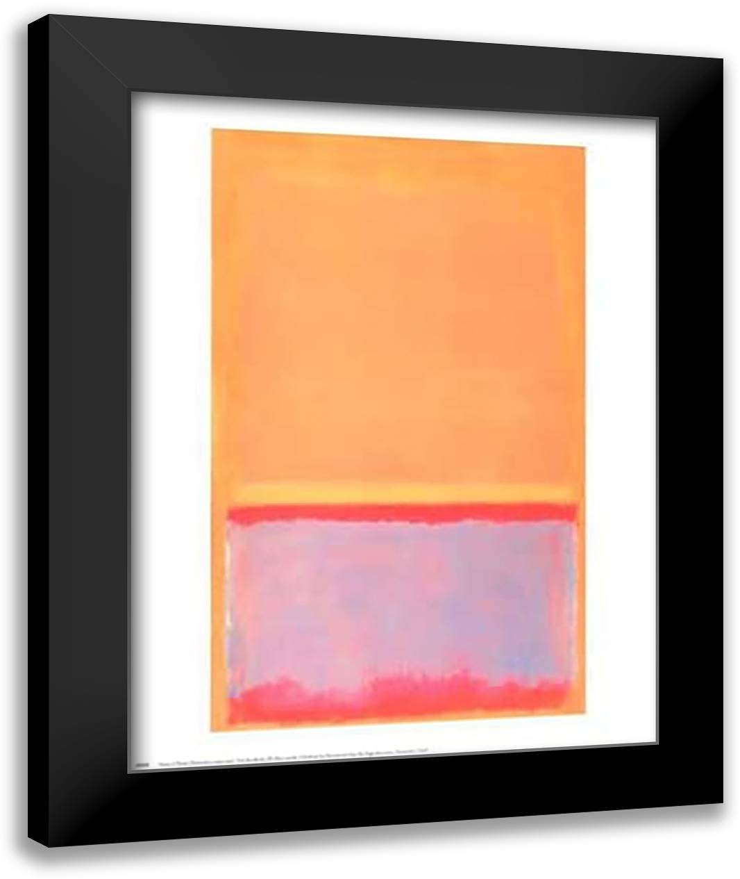 Mark Rothko - Untitled 28x34 Black Modern Wood Framed Art Print Poster by Rothko, Mark